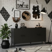 Dulăpior Hanah Home Pella 150 Anthracite imaginea #3 — magazin online Desire.md