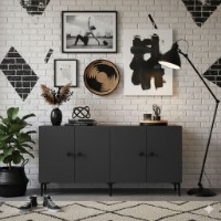 Dulăpior Hanah Home Pella 150 Anthracite imaginea #4 — magazin online Desire.md