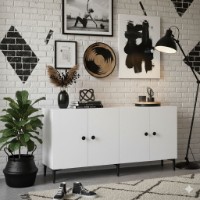 Dulăpior Hanah Home Pella 150 White imaginea #3 — magazin online Desire.md