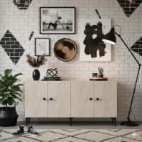 Dulăpior Hanah Home Pella 150 White Travertine imaginea #2 — magazin online Desire.md