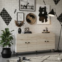 Dulăpior Hanah Home Pella 150 White Travertine imaginea #3 — magazin online Desire.md