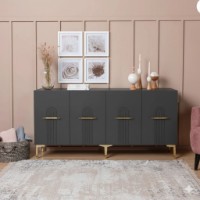 Dulăpior Hanah Home Ida 150 Anthracite Gold imaginea #3 — magazin online Desire.md