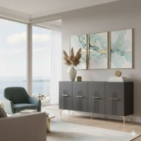 Dulăpior Hanah Home Ida 150 Anthracite Gold imaginea #5 — magazin online Desire.md