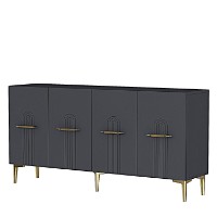 Dulăpior Hanah Home Ida 150 Anthracite Gold imaginea #6 — magazin online Desire.md