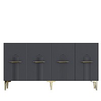 Dulăpior Hanah Home Ida 150 Anthracite Gold imaginea #7 — magazin online Desire.md