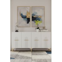 Тумба Hanah Home Ida 150 White Gold фото №2 — интернет-магазин Desire.md
