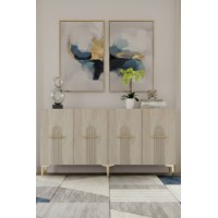 Dulăpior Hanah Home Ida 150 White Travertine Gold imaginea #2 — magazin online Desire.md