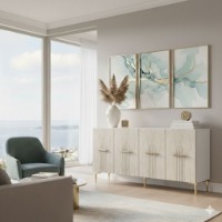 Dulăpior Hanah Home Ida 150 White Travertine Gold imaginea #5 — magazin online Desire.md