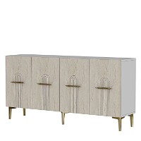 Dulăpior Hanah Home Ida 150 White Travertine Gold imaginea #6 — magazin online Desire.md