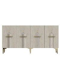 Dulăpior Hanah Home Ida 150 White Travertine Gold imaginea #7 — magazin online Desire.md