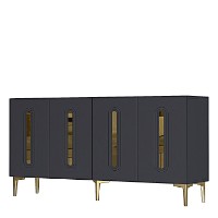 Dulăpior Hanah Home Rany 150 Anthracite Gold imaginea #3 — magazin online Desire.md