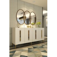 Dulăpior Hanah Home Rany 150 White Gold imaginea #3 — magazin online Desire.md
