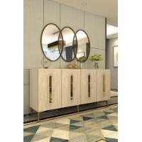 Dulăpior Hanah Home Rany 150 White Travertine Gold imaginea #2 — magazin online Desire.md