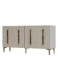 Dulăpior Hanah Home Rany 150 White Travertine Gold imaginea #3 — magazin online Desire.md