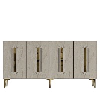 Dulăpior Hanah Home Rany 150 White Travertine Gold imaginea #4 — magazin online Desire.md