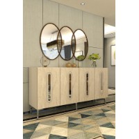 Dulăpior Hanah Home Rany 150 White Travertine Silver imaginea #2 — magazin online Desire.md