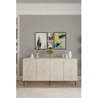 Dulăpior Hanah Home Ferro 150 White Travertine