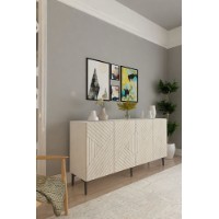 Dulăpior Hanah Home Ferro 150 White Travertine imaginea #2 — magazin online Desire.md