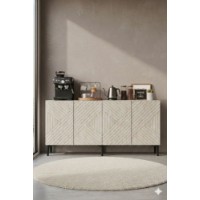 Dulăpior Hanah Home Ferro 150 White Travertine imaginea #3 — magazin online Desire.md