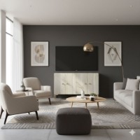 Dulăpior Hanah Home Simple 120 White Travertine imaginea #4 — magazin online Desire.md