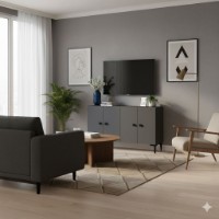 Dulăpior Hanah Home Pella 120 Anthracite imaginea #4 — magazin online Desire.md