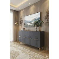 Dulăpior Hanah Home Ida 120 Anthracite Gold imaginea #2 — magazin online Desire.md