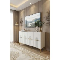 Dulăpior Hanah Home Ida 120 White Gold imaginea #2 — magazin online Desire.md
