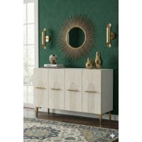 Dulăpior Hanah Home Ida 120 White Travertine Gold