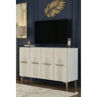 Dulăpior Hanah Home Ida 120 White Travertine Gold imaginea #2 — magazin online Desire.md