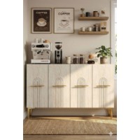Dulăpior Hanah Home Ida 120 White Travertine Gold imaginea #3 — magazin online Desire.md