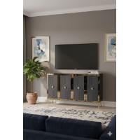 Dulăpior Hanah Home Pega 120 Anthracite Gold