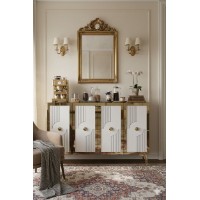 Dulăpior Hanah Home Pega 120 White Gold imaginea #3 — magazin online Desire.md