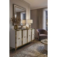 Dulăpior Hanah Home Pega 120 White Travertine Gold imaginea #2 — magazin online Desire.md