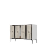 Dulăpior Hanah Home Pega 120 White Travertine Silver imaginea #4 — magazin online Desire.md