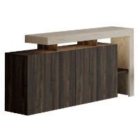 Dulăpior Hanah Home Beliz Travertine Walnut imaginea #6 — magazin online Desire.md
