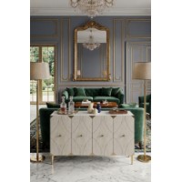 Dulăpior Hanah Home Alfa 120 White Travertine Gold imaginea #3 — magazin online Desire.md