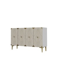 Dulăpior Hanah Home Alfa 120 White Travertine Gold imaginea #4 — magazin online Desire.md