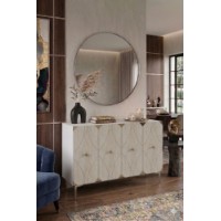 Dulăpior Hanah Home Alfa 120 White Travertine Silver
