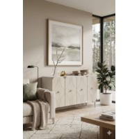 Тумба Hanah Home Alfa 120 White Travertine Silver фото №2 — интернет-магазин Desire.md