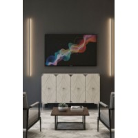 Тумба Hanah Home Alfa 120 White Travertine Silver фото №3 — интернет-магазин Desire.md