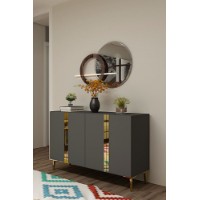 Dulăpior Hanah Home Anka 120 Anthracite Gold imaginea #2 — magazin online Desire.md