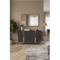 Dulăpior Hanah Home Anka 120 Anthracite Gold imaginea #3 — magazin online Desire.md