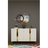 Dulăpior Hanah Home Anka 120 White Gold