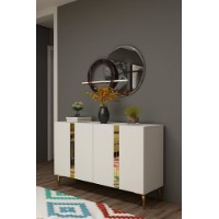 Dulăpior Hanah Home Anka 120 White Gold imaginea #2 — magazin online Desire.md