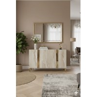 Dulăpior Hanah Home Anka 120 White Travertine Gold imaginea #3 — magazin online Desire.md
