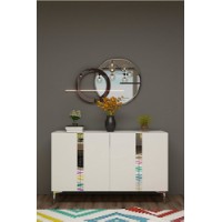 Dulăpior Hanah Home Anka 120 White Silver