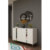Dulăpior Hanah Home Anka 120 White Silver imaginea #2 — magazin online Desire.md