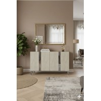 Dulăpior Hanah Home Anka 120 White Travertine Silver imaginea #3 — magazin online Desire.md