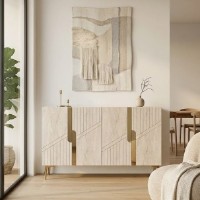 Dulăpior Hanah Home Evva 120 White Travertine Gold