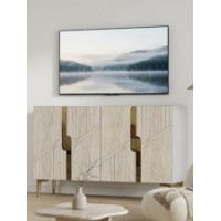 Dulăpior Hanah Home Evva 120 White Travertine Gold imaginea #2 — magazin online Desire.md